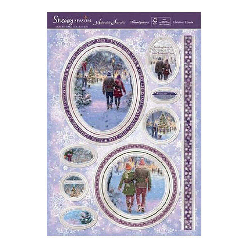 Hunkydory Snowy Scenes A4 Topper Set Christmas Couple