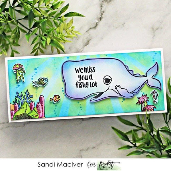 Picket Fence Studios 6"X6" Stamp Set - A Fishy Lot*