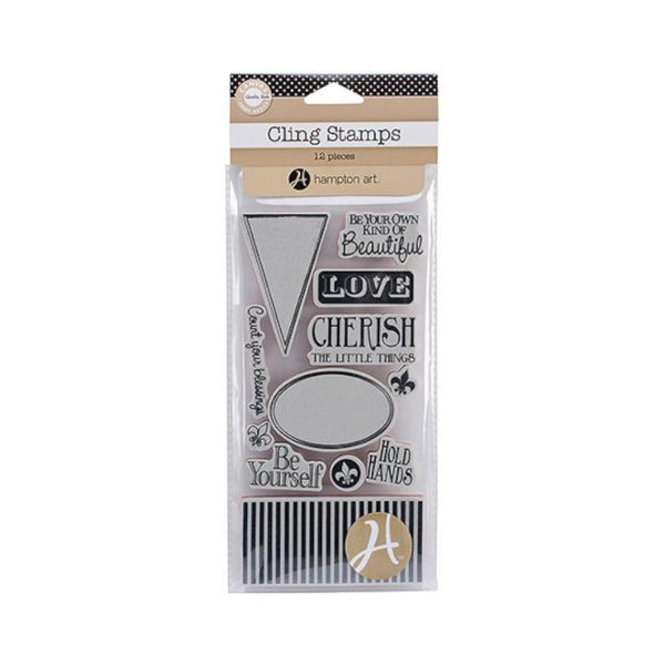 Hampton Art - Canvas Corp Cling Stamps 4X8 inch - Be Beautiful