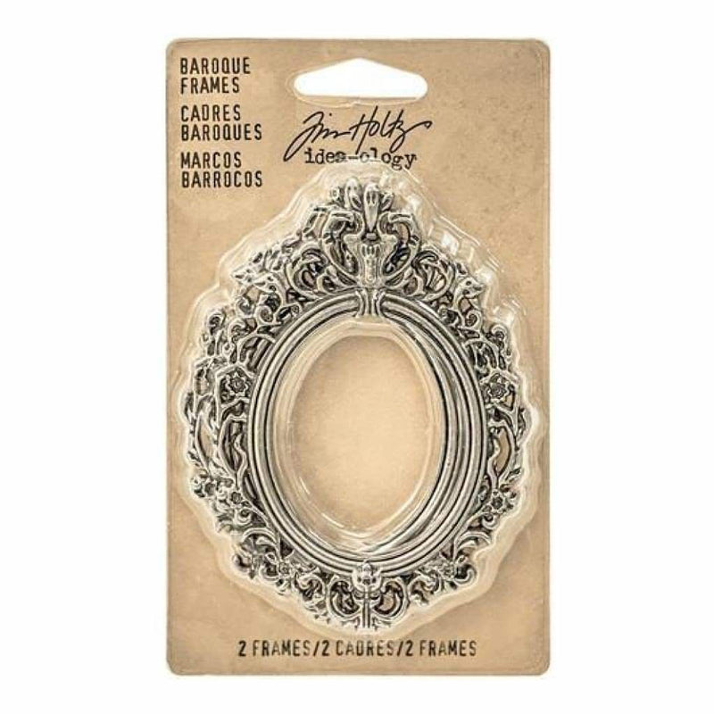 Idea-Ology Baroque Frames 2.25 Inch X3 Inch 2 Pack Antique Nickel