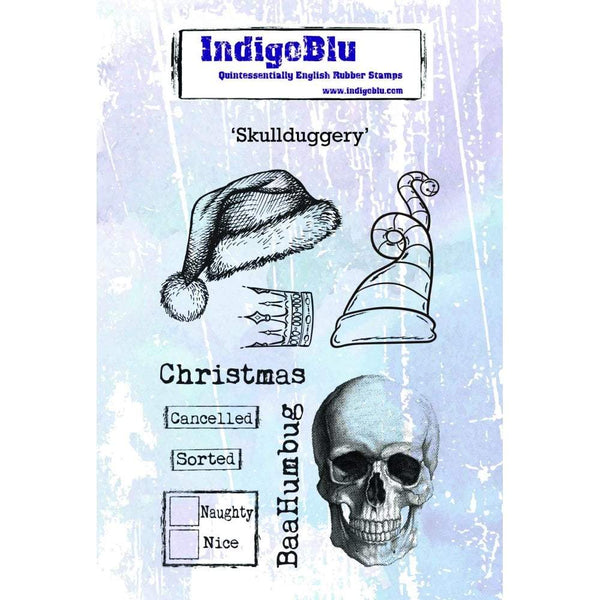 IndigoBlu Cling Mounted Stamp 5 inchX4 inch Skullduggery