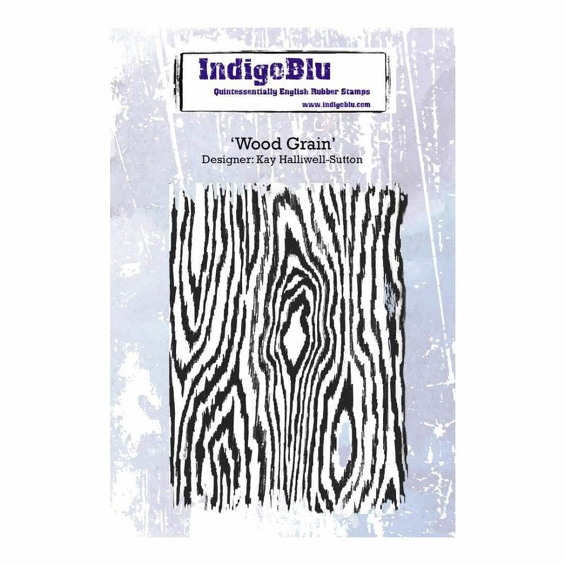 IndigoBlu Cling Mounted Stamp 5inch X4inch Wood Grain