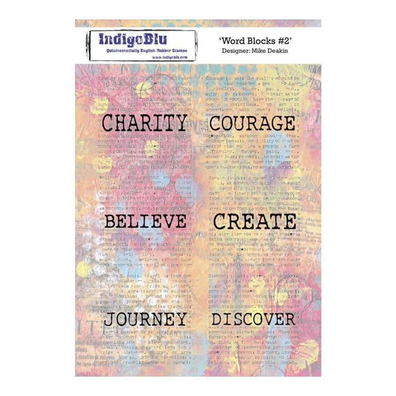 IndigoBlu Cling Mounted Stamp 8inch X5.5inch Word Blocks