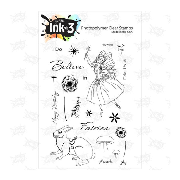 Ink On 3 - 4in x 6in Clear Stamps - Fairy Wishes