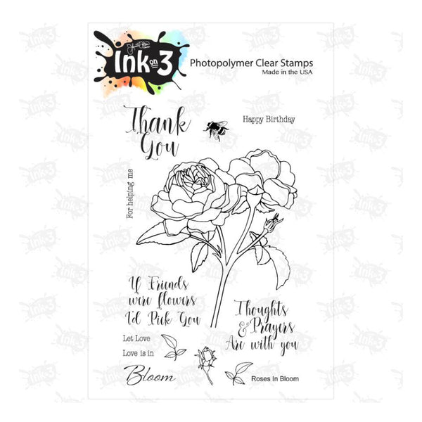 Ink On 3 - 4in x 6in Clear Stamps - Roses In Bloom