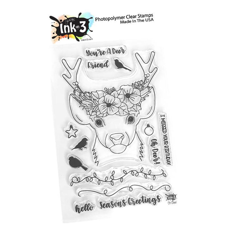 Ink On 3 - 4in X 6in Clear Stamp Set - Oh Deer*