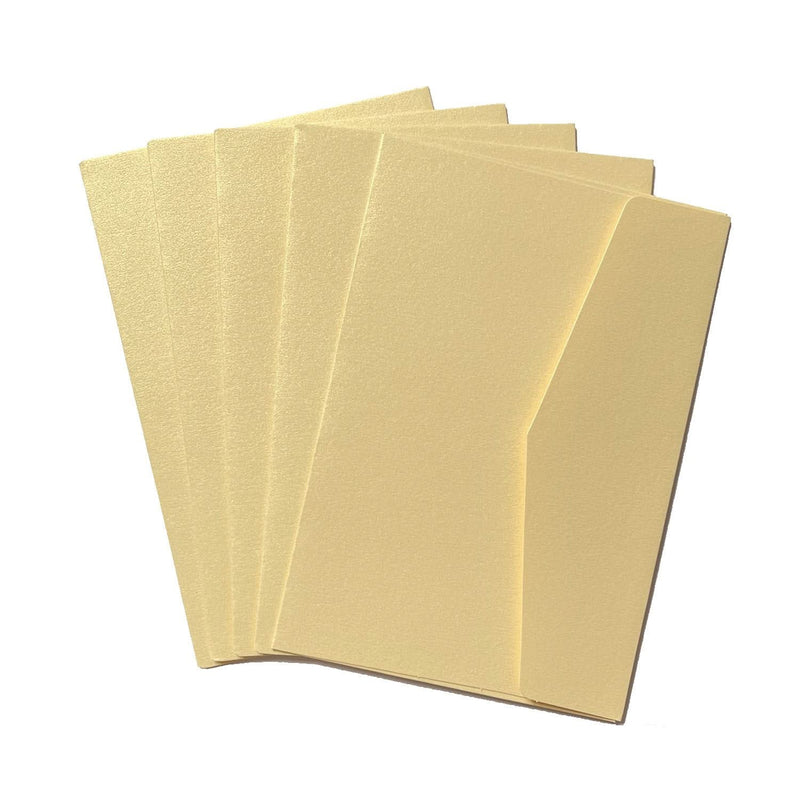 Poppy Crafts Premium Pearlescent Cards & Envelopes A6 Ivory - 5 Pack