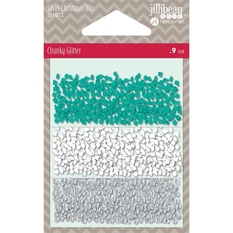 Jillibean Soup Chunky Glitter Shaker Filler - Silver Christmas Mix, .9oz