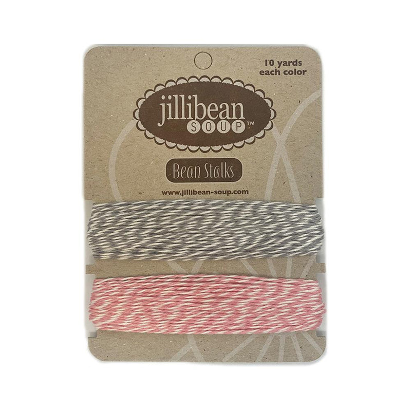 Jillibean-Soup - Bean Stalks - Gray/Light Pink Twine