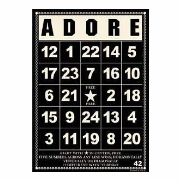 Jenni Bowlin - Bingo Cards Black - Adore