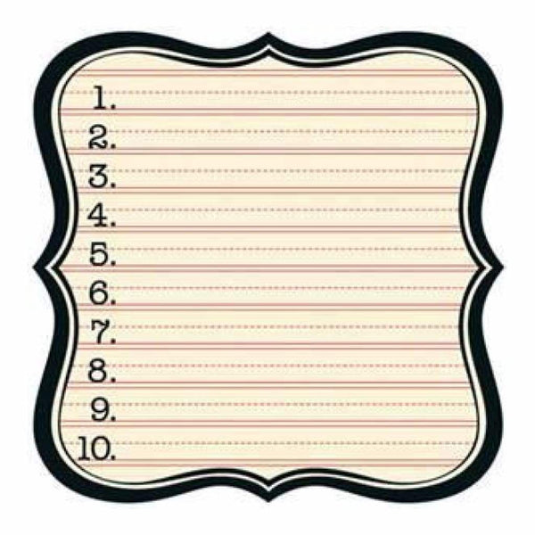 Jenni Bowlin - Extension - Die Cut Numbered Label 12X12 Paper