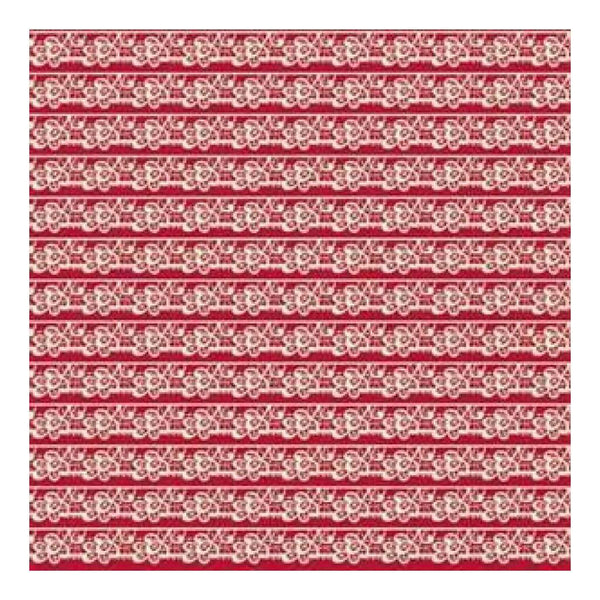 Jenni Bowlin - Red/Black Extension Iii - Lacy Border 12X12 Paper  (Pack Of 10)