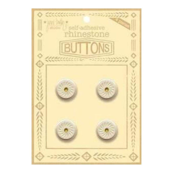 Jenni Bowlin - Rhinestone Button Card - Yellow