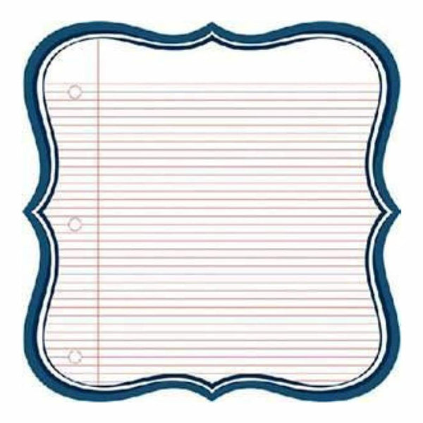 Jenni Bowlin Studio - Die Cut Navy Lined Label 12X12 Paper