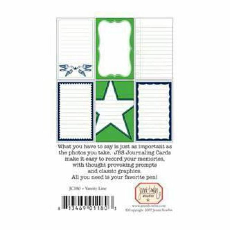 Jenni Bowlin - Varsity Line Journaling Cards 6 Pack