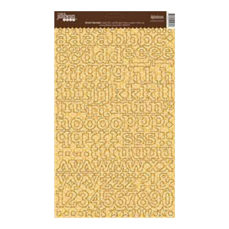 Jillibean-Soup - Alphabeans 7X13 Cardstock Stickers - Diced Damask