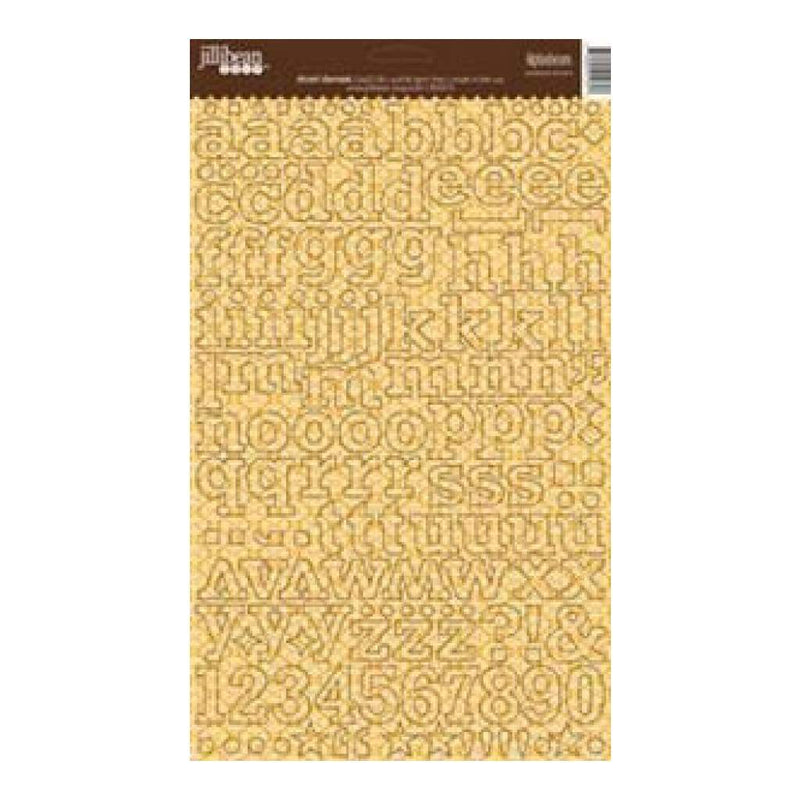 Jillibean-Soup - Alphabeans 7X13 Cardstock Stickers - Diced Damask