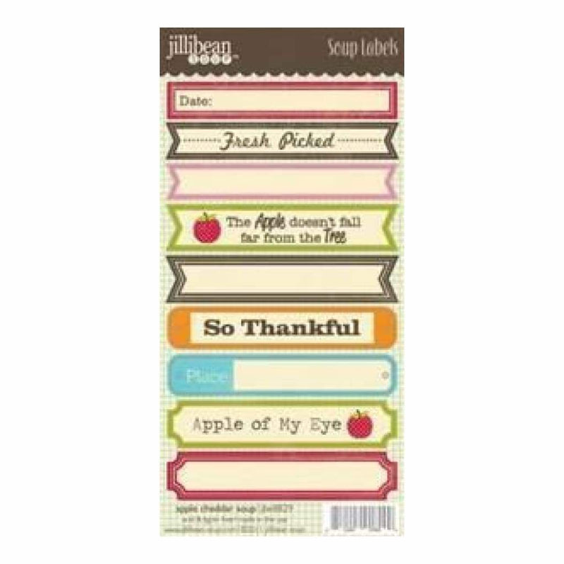 Jillibean Soup - Apple Cheddar Soup - 3X6.25 Label Stickers