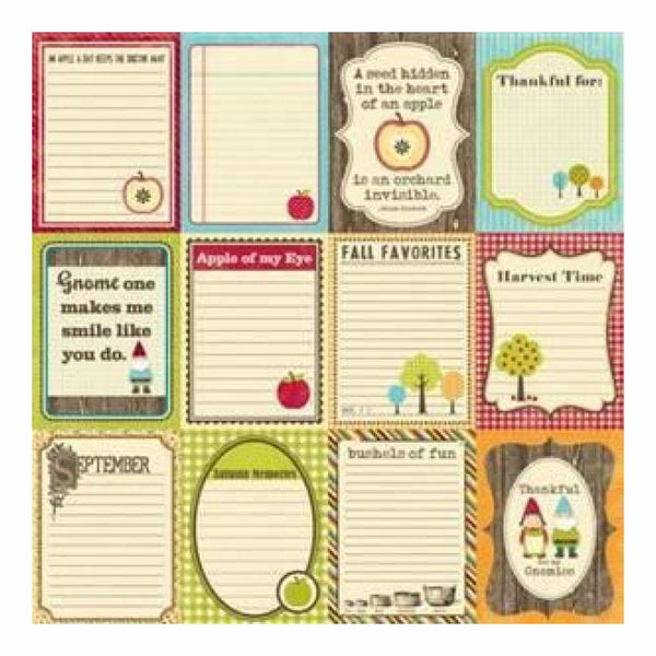 Jillibean Soup - Apple Cheddar Soup - Bite Size Bits 12X12 Uncut Cards  (Pack Of