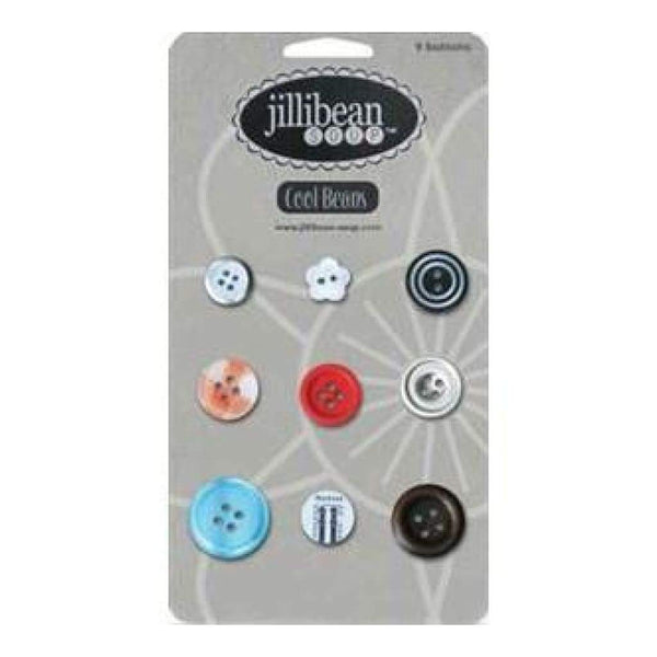 Jillibean Soup - Cool Beans - 9 Count Buttons - Typography