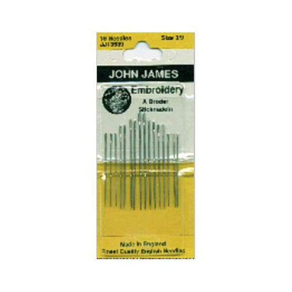 John James Embroidery Hand Needles Size 3/9 16 pack