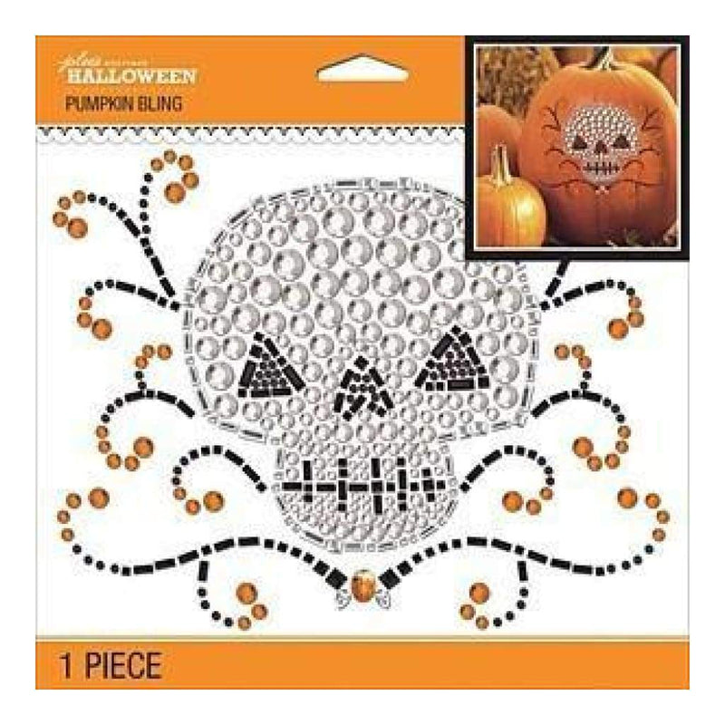 Jolee's Halloween  Bling Stickers 6.5 Inch X6.5 Inch - Scary Skull