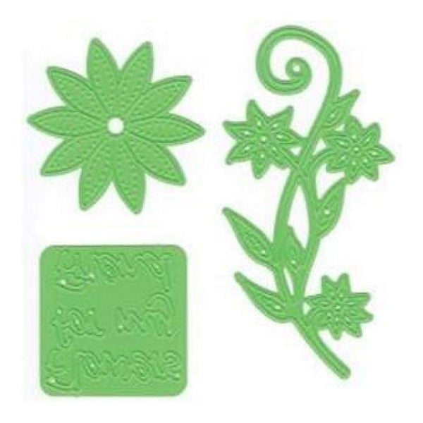 Joy! Crafts Cut Emboss & Embroidery Dies Flowers For A Friend 3.875Inch X1.875Inch