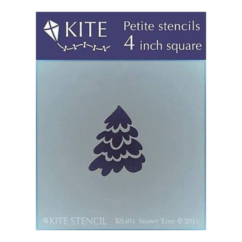 Judikins 4 Inch  Square Petite Stencil - Snowy Tree