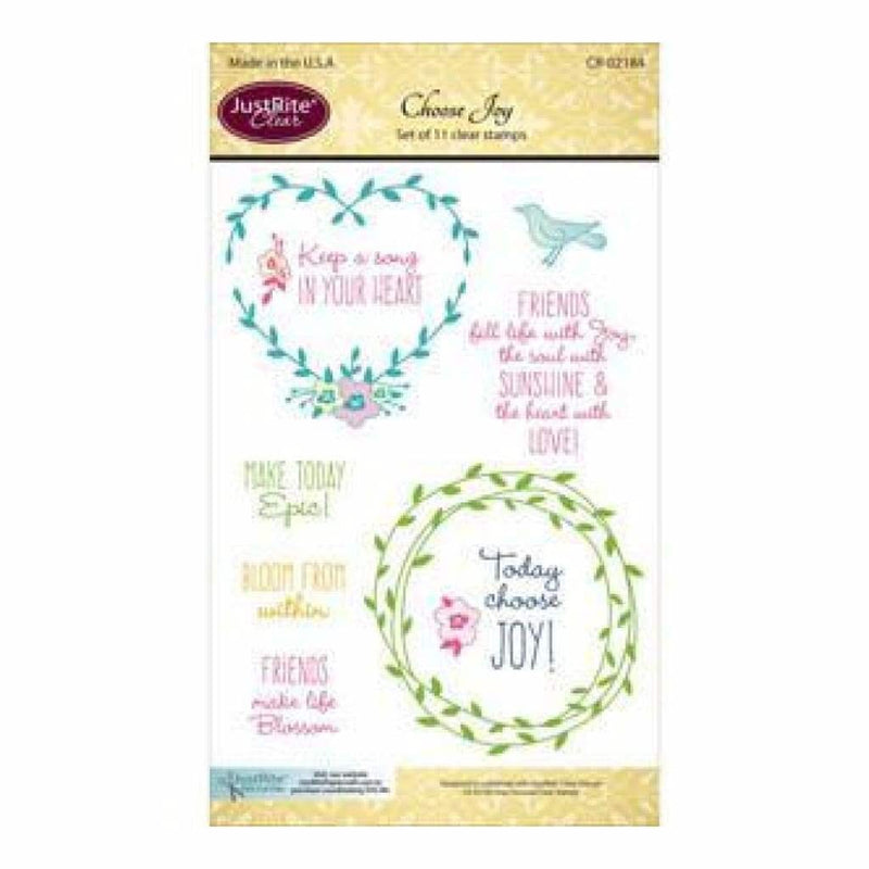 Justrite Papercraft Clear Stamp Set 4X6in  - Choose Joy