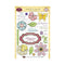 JustRite Papercraft Clear Stamps 6"X8" Stitched Flowers Vintage Tags