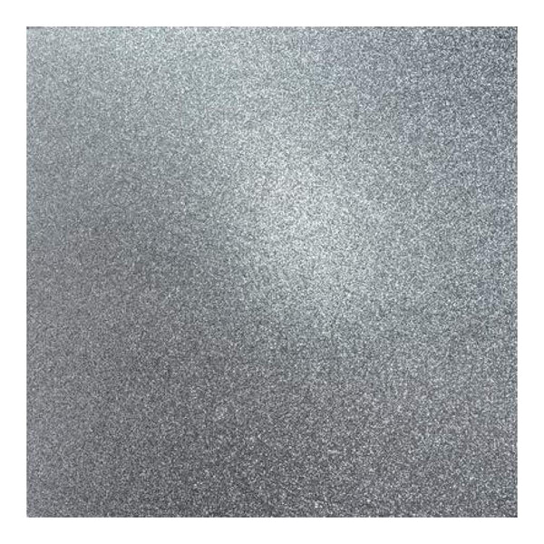 Kaisercraft Glitter Cardstock 12 inch X12 inch - Steel