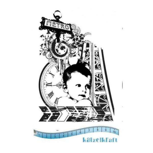Katzelkraft - Collage BB - Rubber stamp - French Style