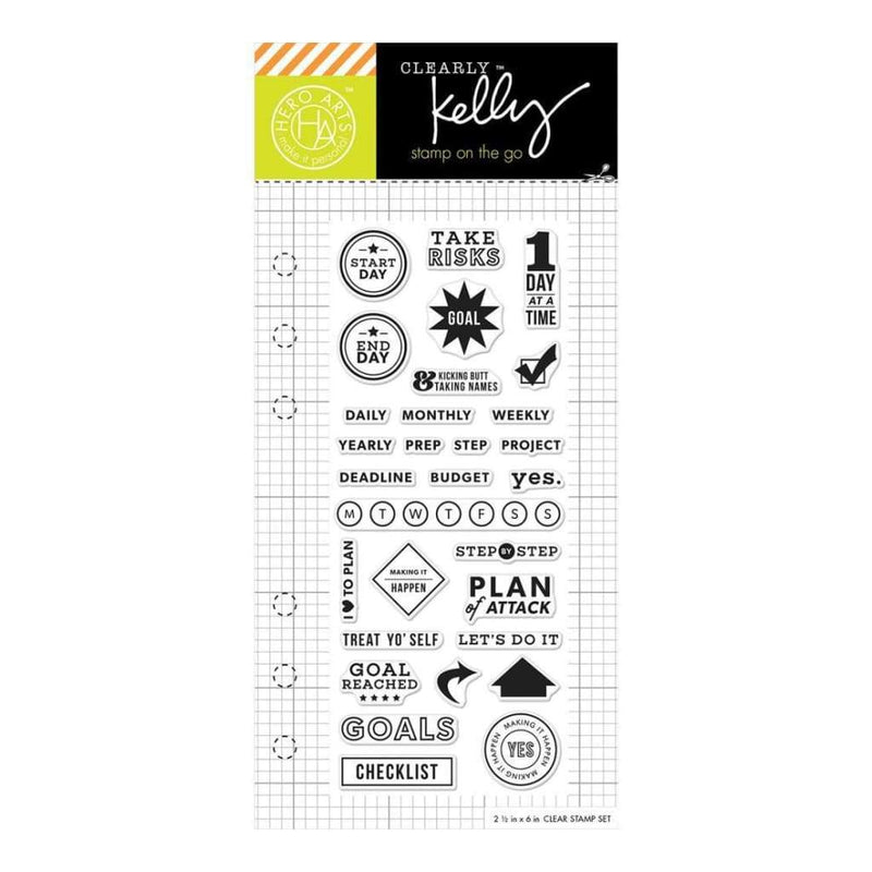 Kelly Purkey Clear Stamps 2.5 inch X6 inch Goal Planner