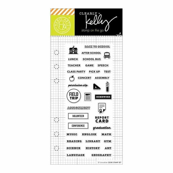 Kelly Purkey Clear Stamps 2.5X6in - School Planner