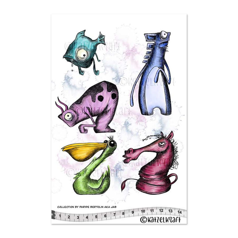 Katzelkraft Rubber Stamp Set - Sea Creatures*
