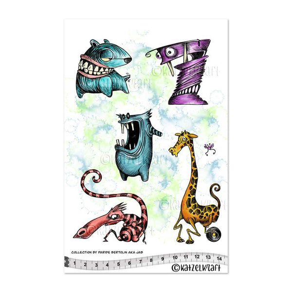 Katzelkraft Rubber Stamp Set - Toothy Animals*