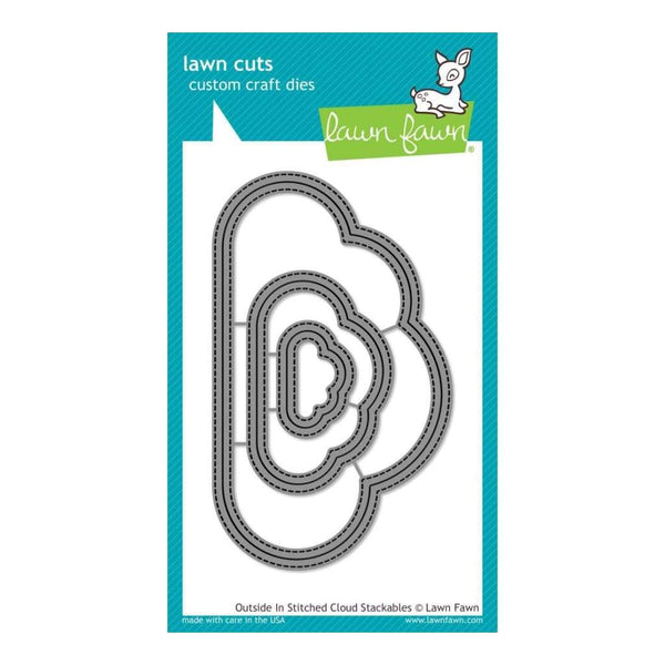 Lawn Cuts Custom Craft Die Outside/In Stitched Cloud Stackables