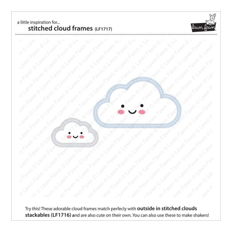 Lawn Cuts Custom Craft Die Stitched Cloud Frames*