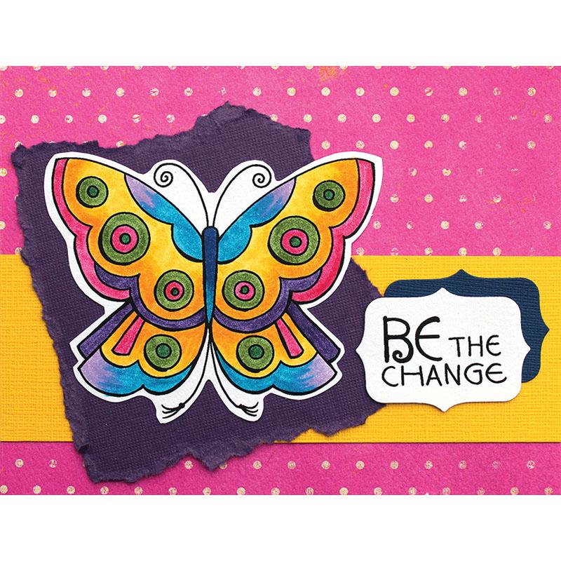 Stampendous Laurel Burch Cling Stamp Mosaic Butterfly*