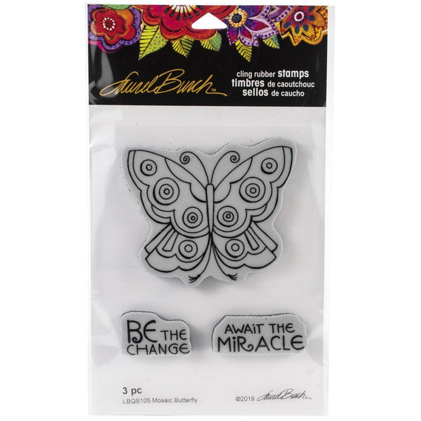 Stampendous Laurel Burch Cling Stamp Mosaic Butterfly
