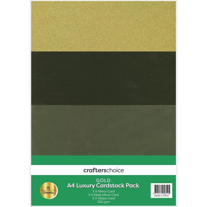 Fynmark - Crafters Christmas Luxury Cardstock Pack A4 15 pack Gold*