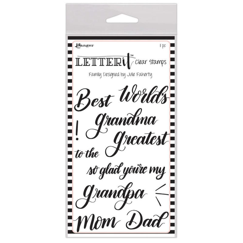 Ranger Letter It Clear Stamp Set 4X6 Family
