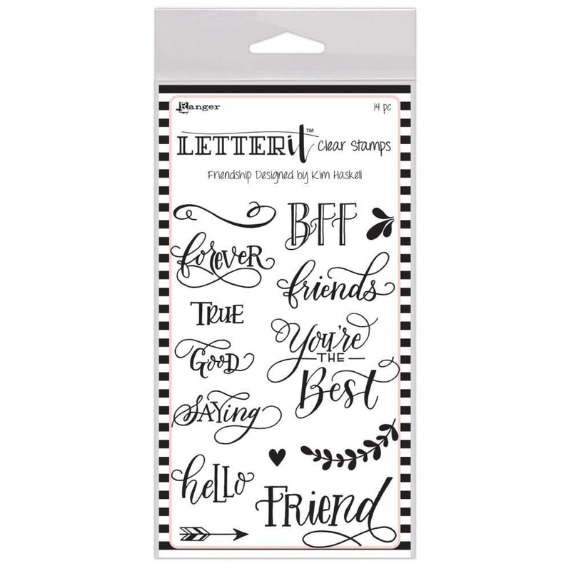 Ranger Letter It Clear Stamp Set 4 inch X6 inch - Friendship