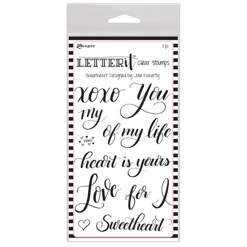 Ranger Letter It Clear Stamp Set 4X6 Sweetheart