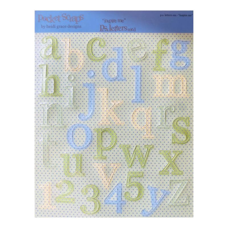 Heidi Grace A4 Pocket Scraps - Letters - Inspire Me*