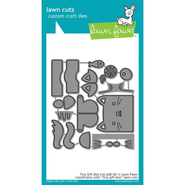 Lawn Fawn - Lawn Cuts Custom Craft Die Tiny Gift Box Cat Add-On