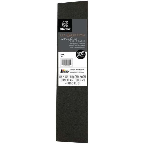 Lia Griffith - Extra Fine Crepe Paper 19.6 inch X78.7 inch Black