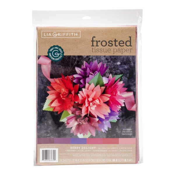 Lia Griffith - Frosted Tissue Paper 24 pack - Berry Delight