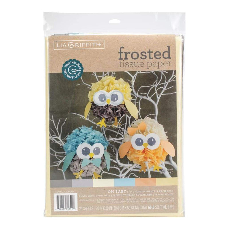 Lia Griffith - Frosted Tissue Paper 24 pack - Oh Baby