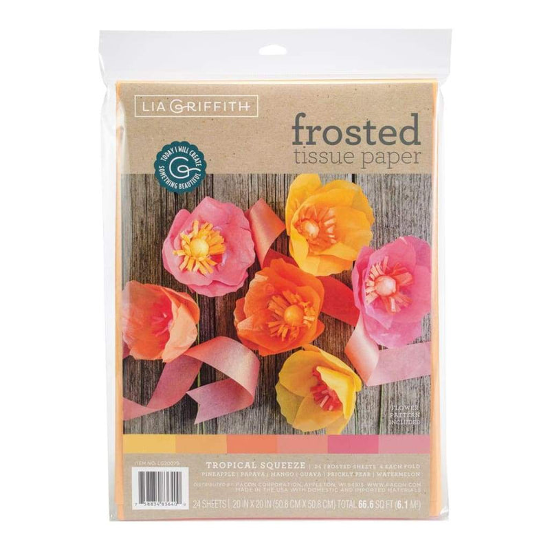 Lia Griffith - Frosted Tissue Paper 24 pack - Tropical Squeeze